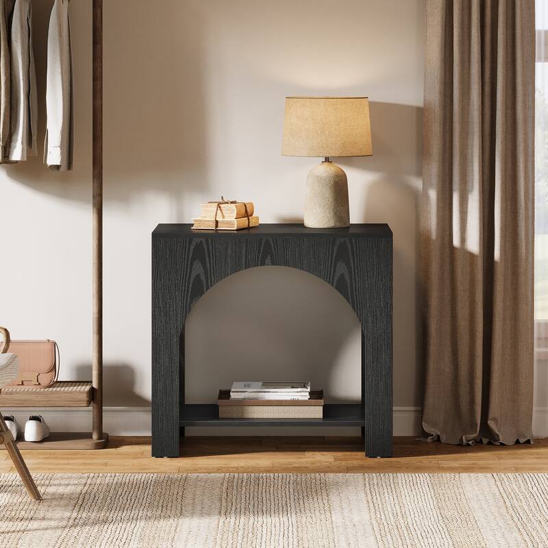 Nightstand, 2 Tiers Side Table with Storage Shelf, Farmhouse Bedside Table End Table for Bedroom