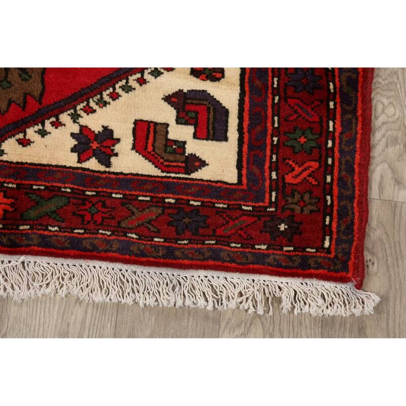 Tribal Traditional Hamedan Persian Area Rug Wool Hand-knotted Carpet - 3'4" x 4'7"