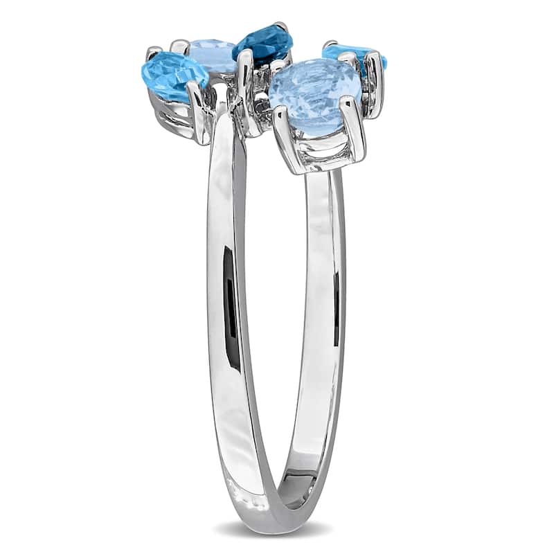 Miadora Multi-Gem Five Stone Ring Sterling Silver