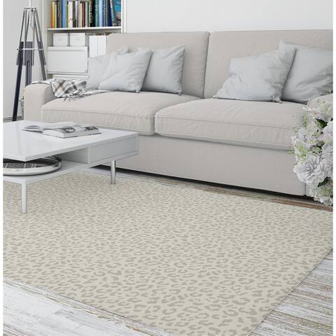 Leopard Ivory Area Rug by Marina Gutierrez