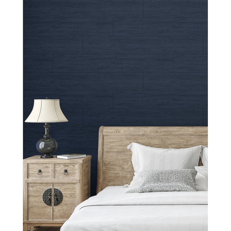 NextWall Faux Shiplap Paintable Peel and Stick Wallpaper - 20.9 in. W x 18 ft. L