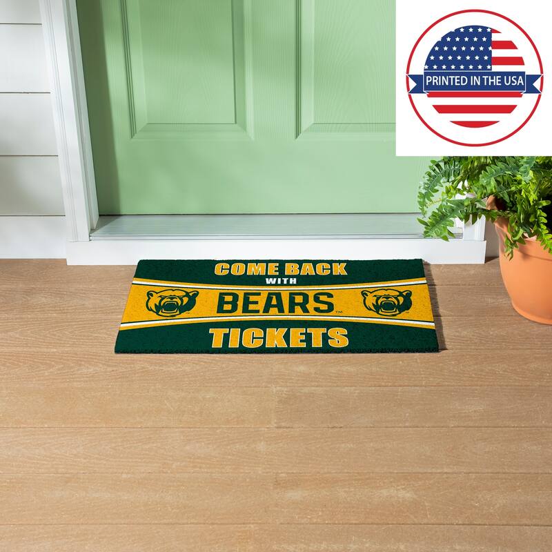 Baylor University 28 in. x 16 in. PVC "Come Back With Tickets" Trapper Door Mat