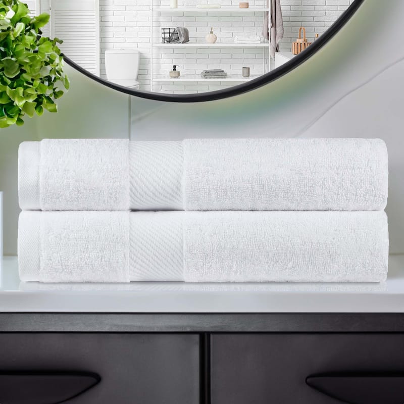 Superior Kendell Egyptian Cotton Solid Medium Weight Bath Towel Set of 2