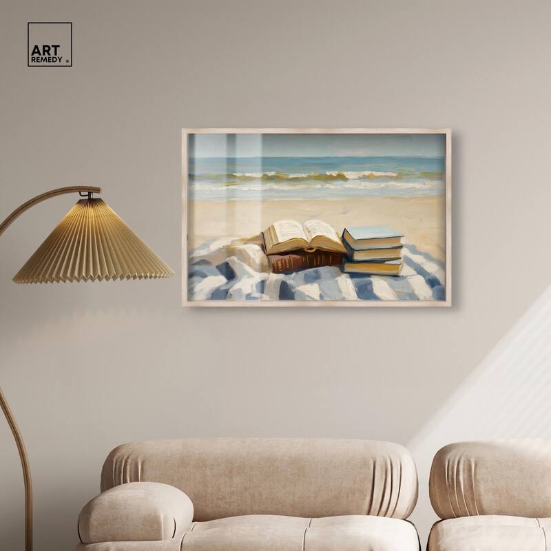 Beach Reading Shadowbox by Art Remedy