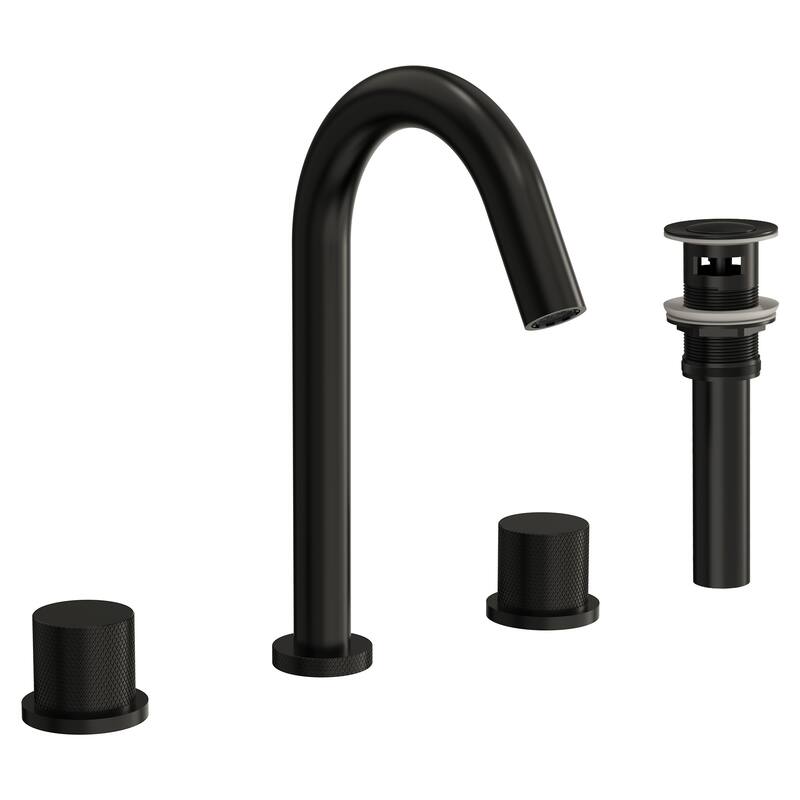 High-Arc Bathroom Sink Faucet for Vanity, 3-Hole 2-Handle Bathroom Faucet with Drain Assembly