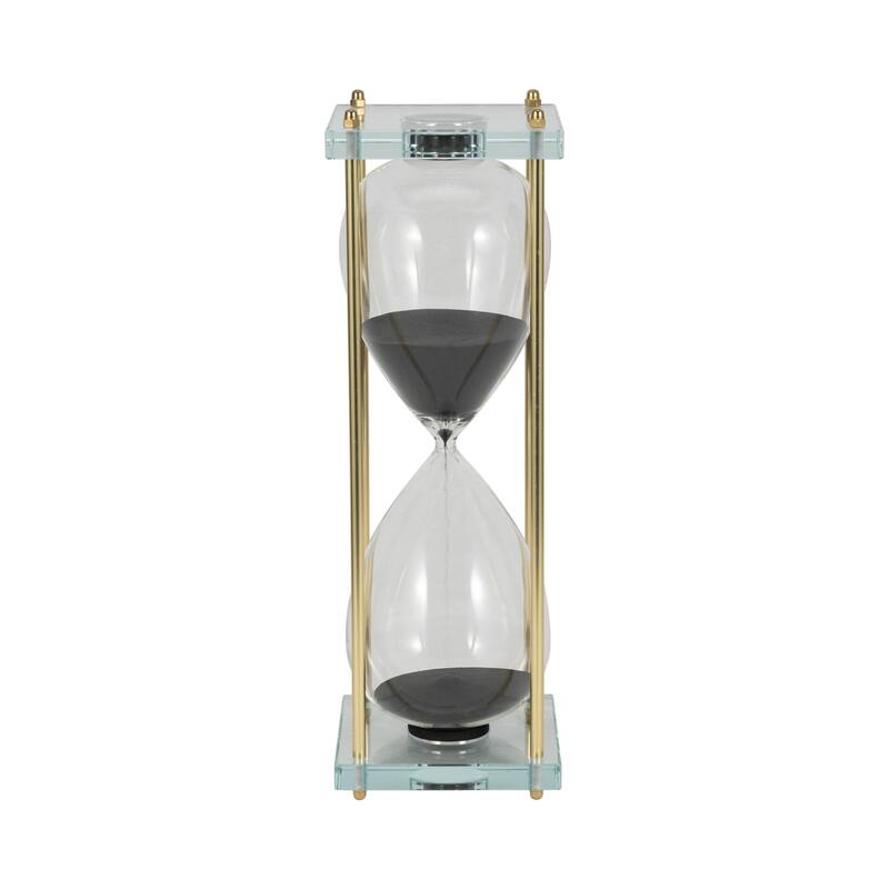 Sagebrook Home Glass Reynolds Hourglass, Elegant Decorative Objects