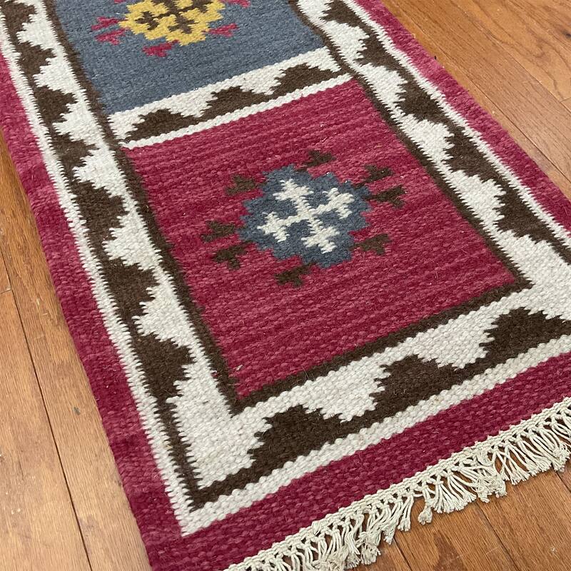 HERAT ORIENTAL Handmade Wool Kilim - 1'8" x 3'3"