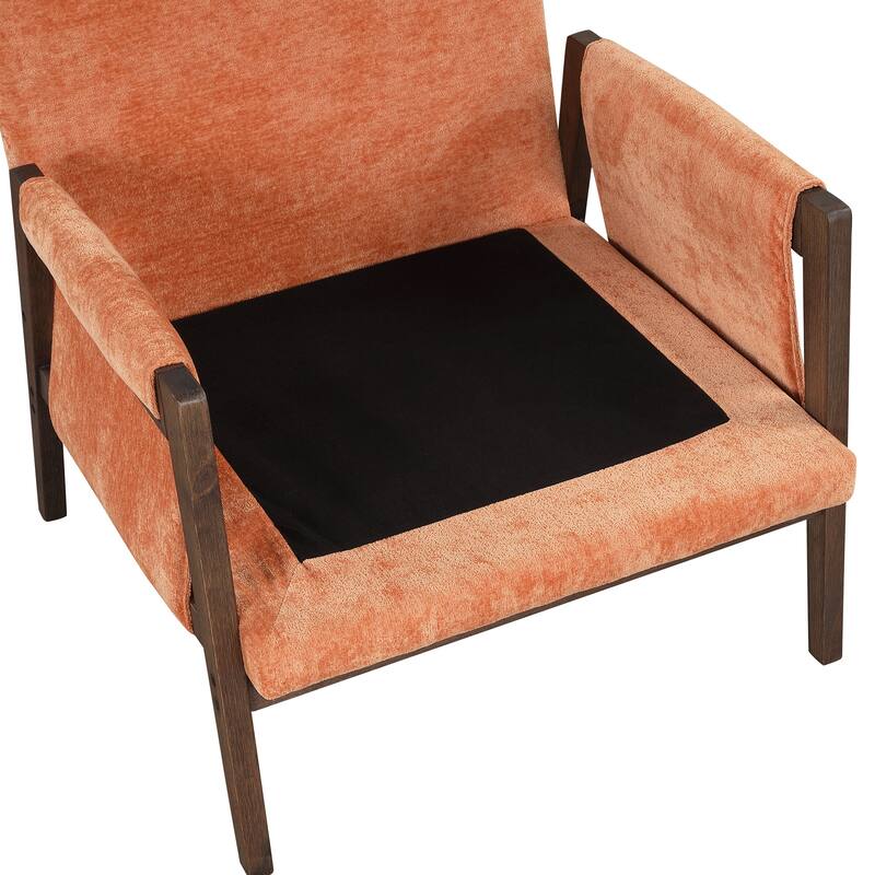 Mid-Century Velvet Accent Chair with Thick Seat Cushion for Living Room,Bedroom,Studio