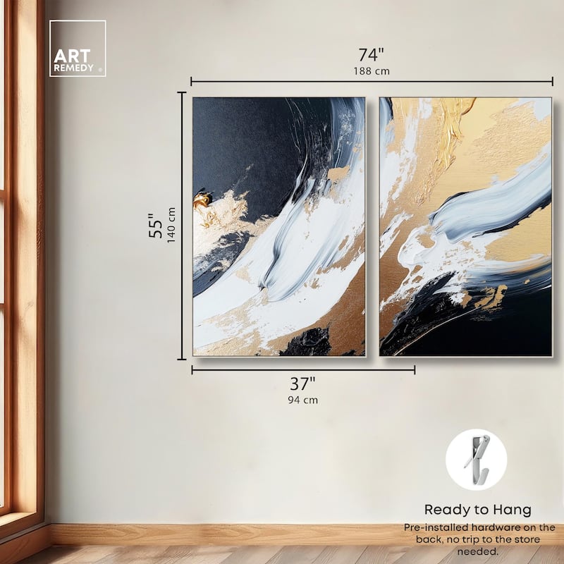 Forces II Canvas Set of 2 by Art Remedy