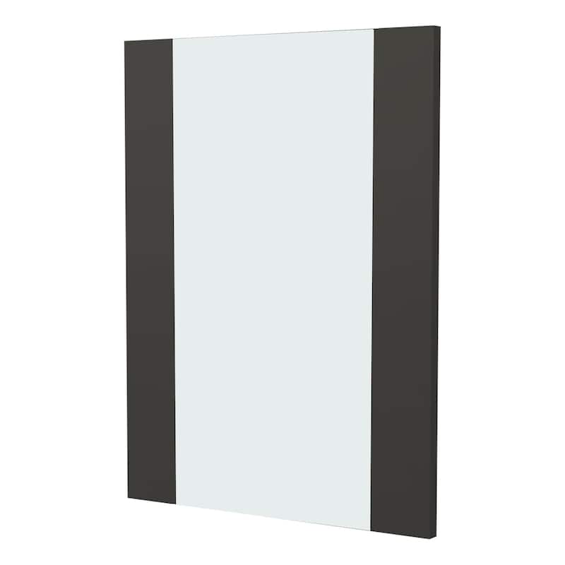 HomeRoots 24" Black Wood Framed Bathroom Vanity Mirror - 17.7' X '23.62' X '0.7