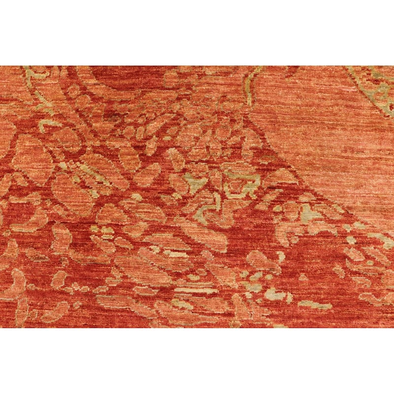 Bohemian Ziegler Cara Rust Grey Hand-Knotted Wool Rug - 3'4'' x 4'11''