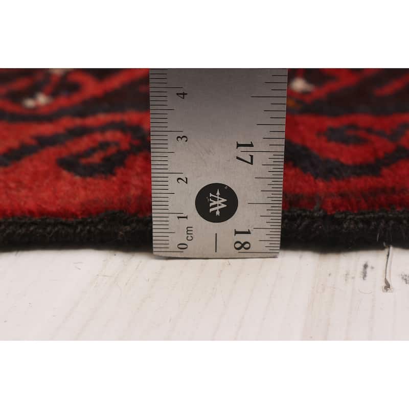 ECARPETGALLERY Hand-knotted Teimani Red Wool Rug - 6'8 x 9'11