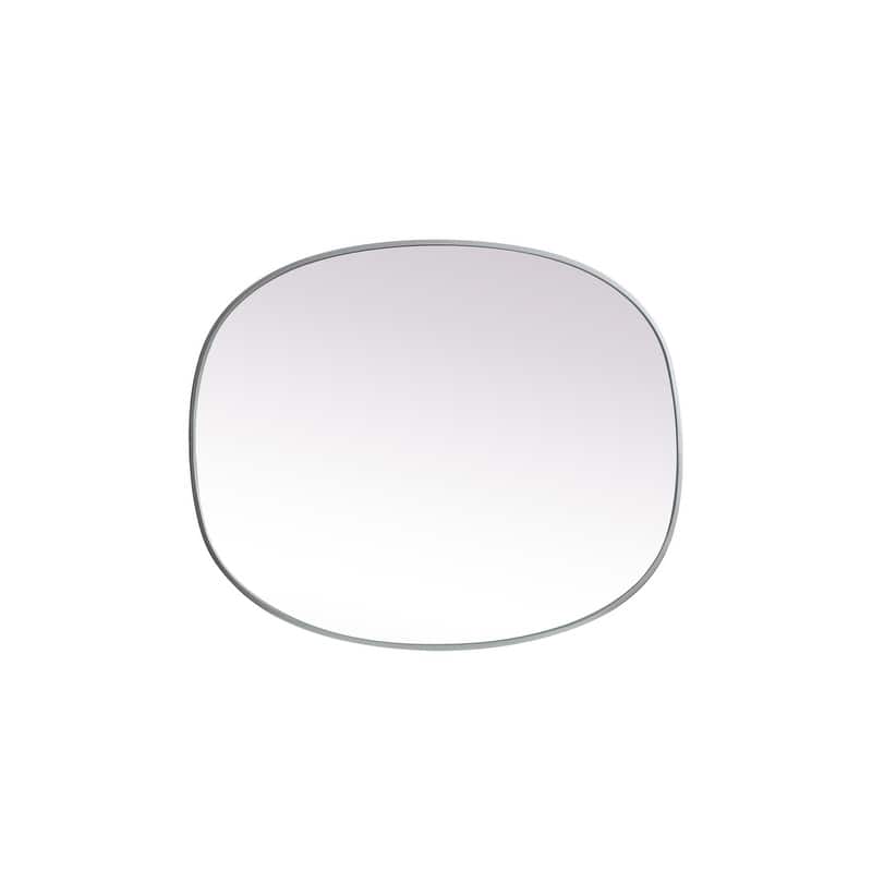 Indigo Home Metal Frame Oval Mirror 30x36 Inch