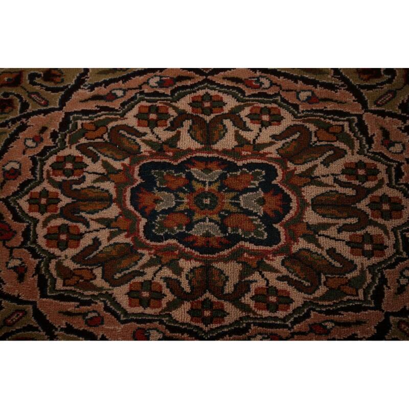 Vegetable Dye Anatolian Turkish Vintage Rug Handmade Blue Wool Carpet - 6'7" X 8'9"