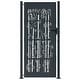 preview thumbnail 3 of 6, vidaXL Garden Gate Decorative Outdoor Fence Anthracite Steel Bamboo Design - 43.3 x 70.9"