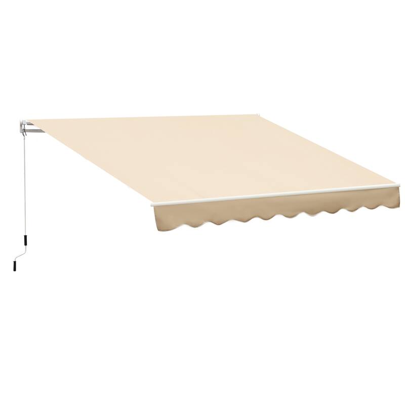 Outsunny 10x8-foot Manual Retractable Sunshade Shelter Awning