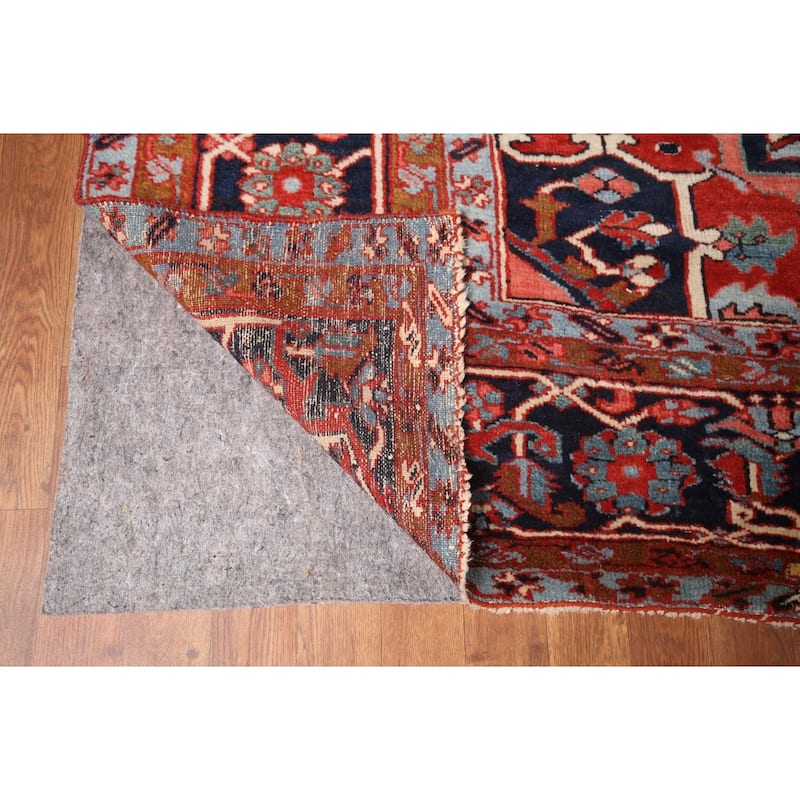 Vegetable Dye Heriz Serapi Persian Large Antique Wool Carpet - 11'1"x 19'5"