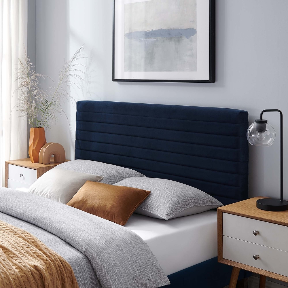 Navy blue hot sale headboard full