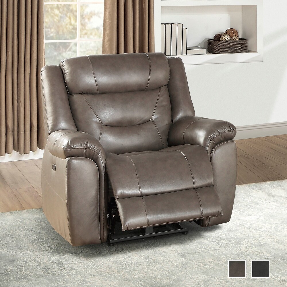 Abbyson beckett clearance leather pushback recliner