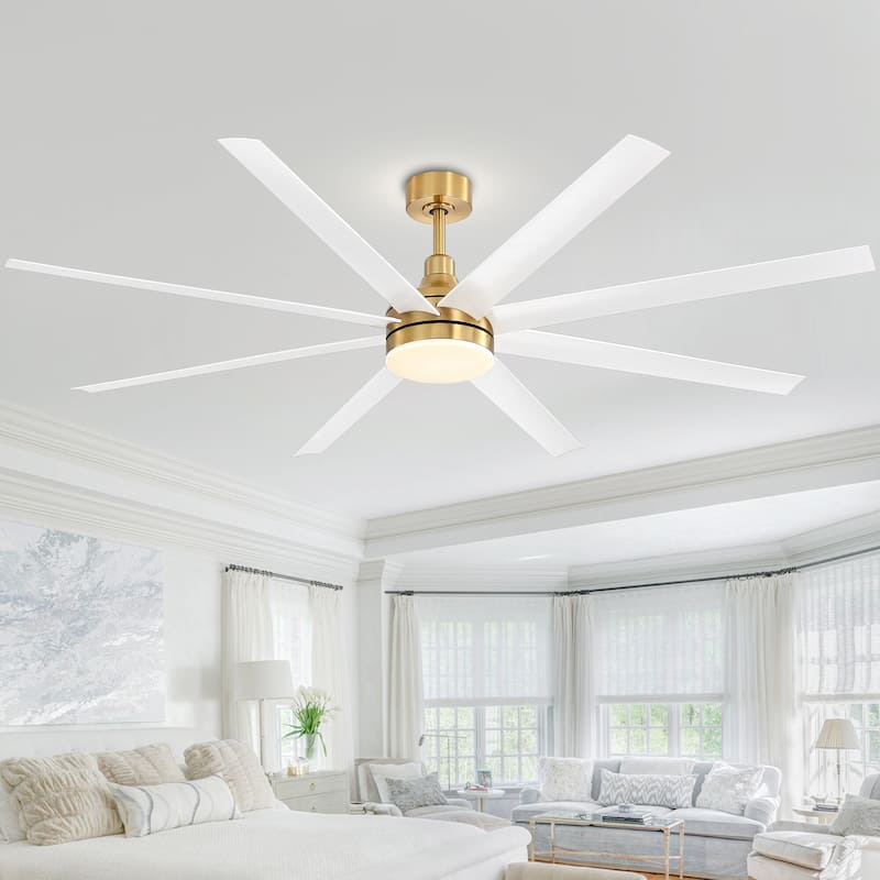 72" Large Ceiling Fans with LED Light Remote Control-8 Blade - 72 Inch