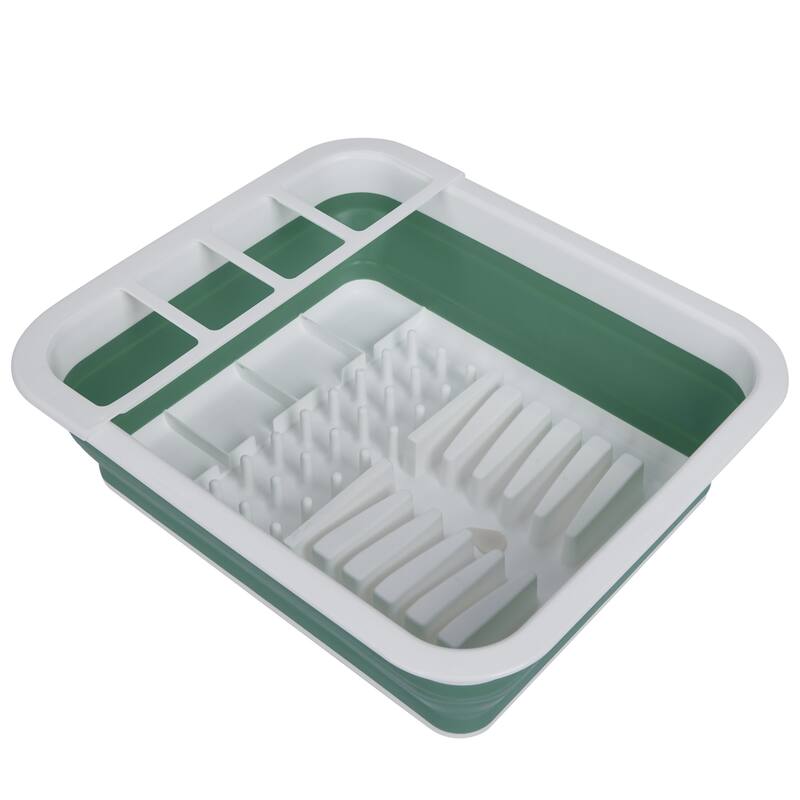 Kitchen Details Collapsible Dish Rack in Sage