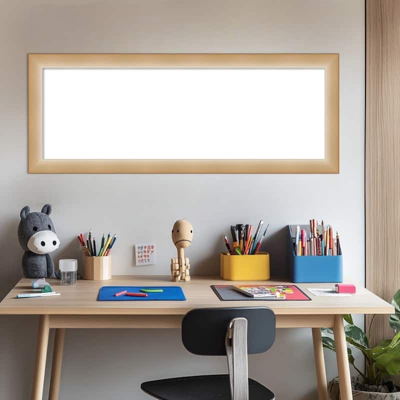 Amanti Art Eva Black Silver Narrow Framed Dry Erase Magnetic Board