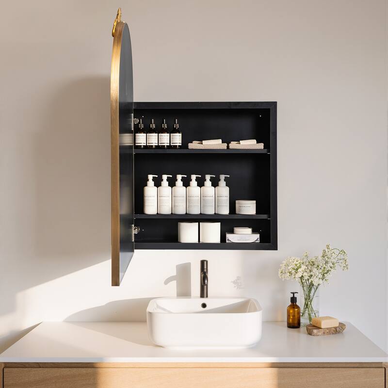 Dovelina Wall Medicine Cabinet Multifunctional Wall-Mounted Mirrored Cabinet with Magnetic Doors - 36*24