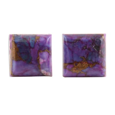 NOVICA Contemporary Corners, Sterling silver stud earrings - 0.3*0.3
