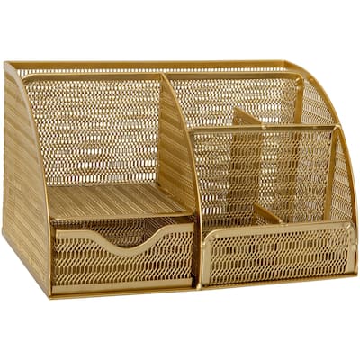 Flash Furniture HH-OHD05-MS Ryder 5" Tall Stationary Office Organizer - Gold