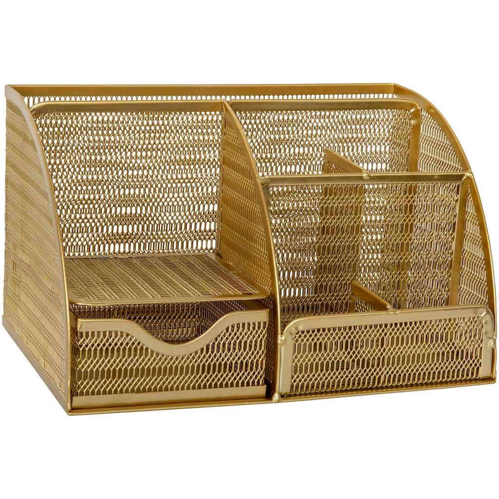 Flash Furniture HH-OHD05-MS Ryder 5" Tall Stationary Office Organizer - Gold