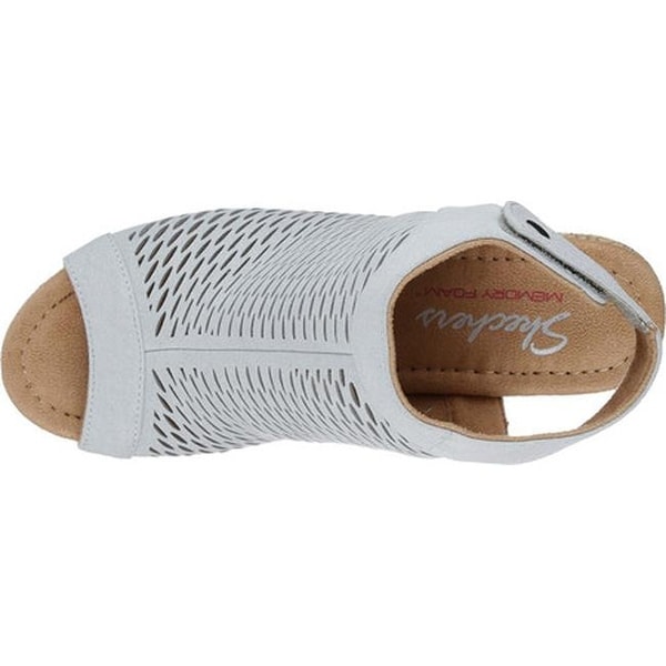 skechers cali women's monarchs blue nights wedge sandal