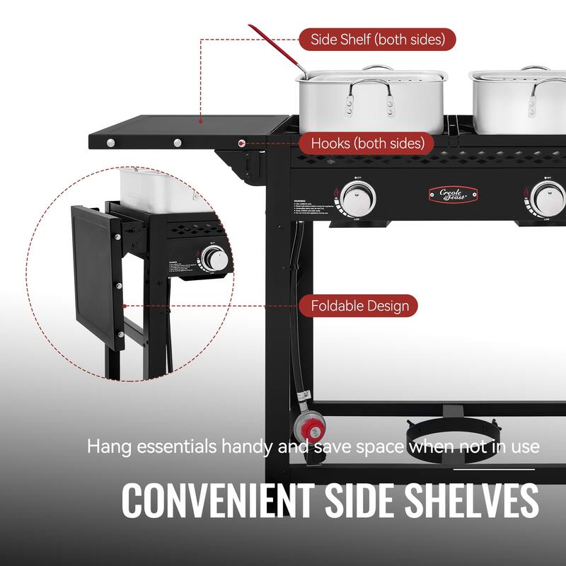 Royal Gourmet PFC100 Outdoor Propane Deep Fryer with Dual Tank