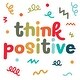 preview thumbnail 1 of 3, RoomMates Think Positive Multicolor Wall Quote Decals