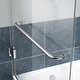 preview thumbnail 26 of 35, FELYL 34" W x 58" H Hinged Frameless Tub Door with Heat Soaking Process and Protective Coating Clear Glass