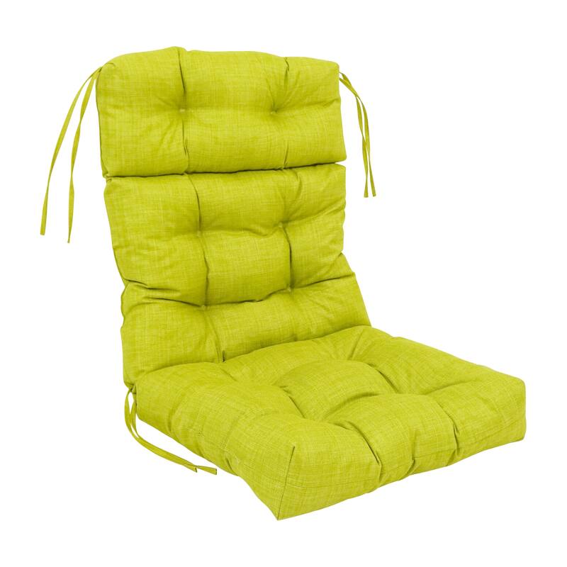 Multi-section Tufted Outdoor Seat/Back Chair Cushion (Multiple Sizes) - 22" x 45" - Lime