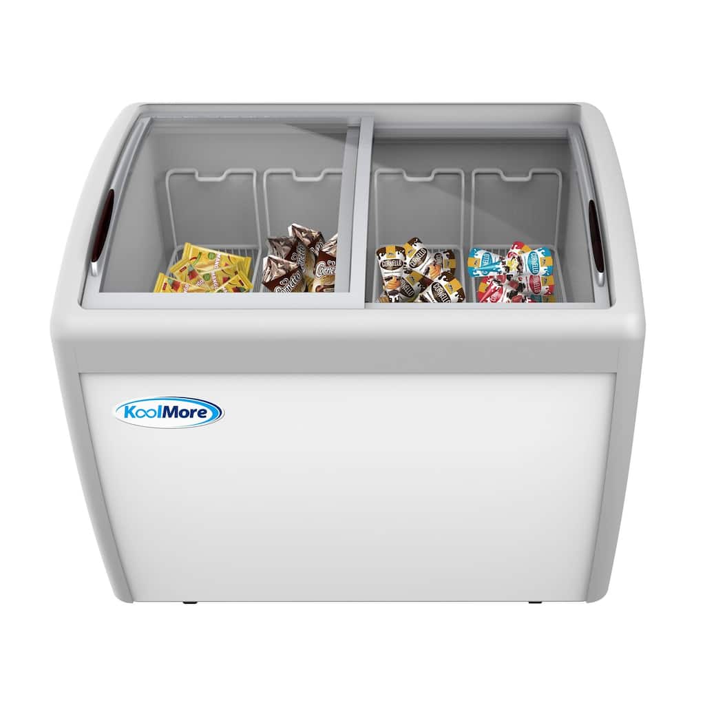 12 cu. Ft. Manual Defrost Commercial Glass Top Display Chest Freezer