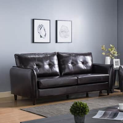 Q-Max Comfy Sofa with Pocket Coil Cushions Featuring a Trendy Fap Trim Around its Cushions - N/A