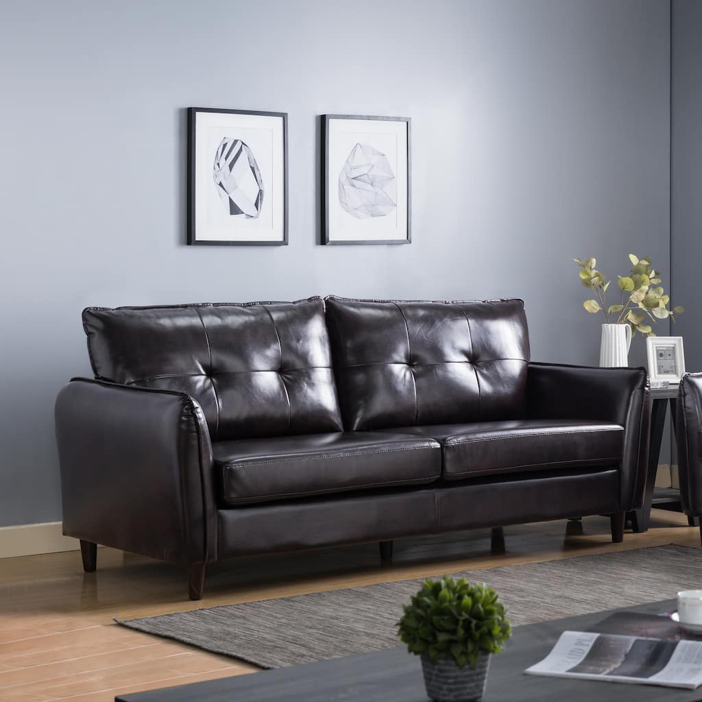 Q-Max Comfy Sofa with Pocket Coil Cushions Featuring a Trendy Fap Trim Around its Cushions - N/A