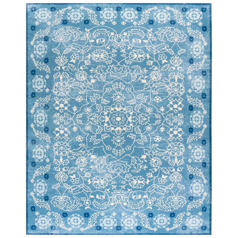 Martha Stewart Gaelle Machine Washable & Slip Resistant Rug - 8' x 10' - Blue/Beige