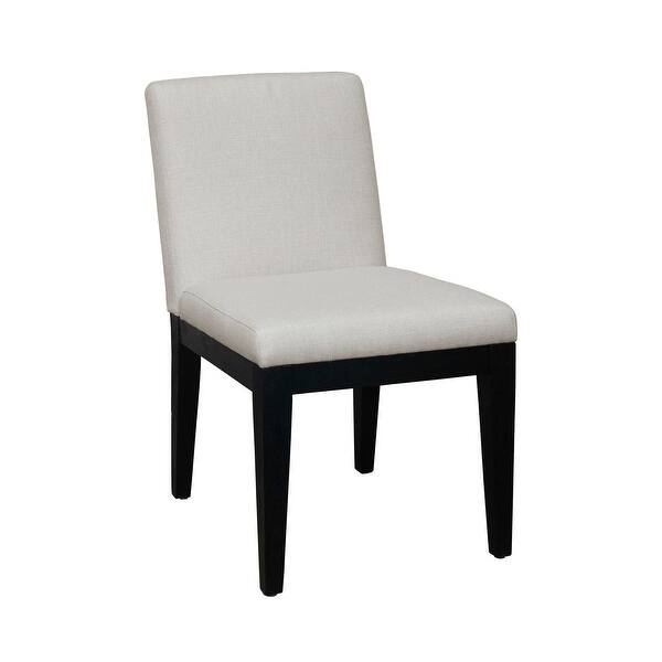 Delacora Hm Ds D233 141 Gunter 19 Wide Wood Framed Polyester Upholstered Dining Chair White Black Overstock