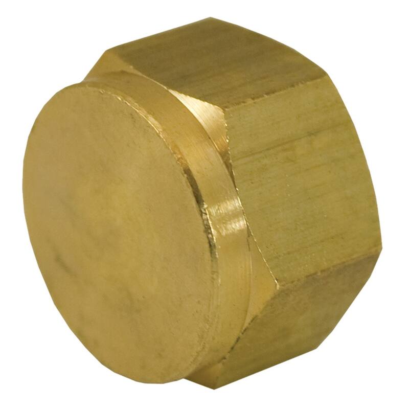 Jones Stephens P10088 1/2 Pipe Cap YB108 8 - Brass