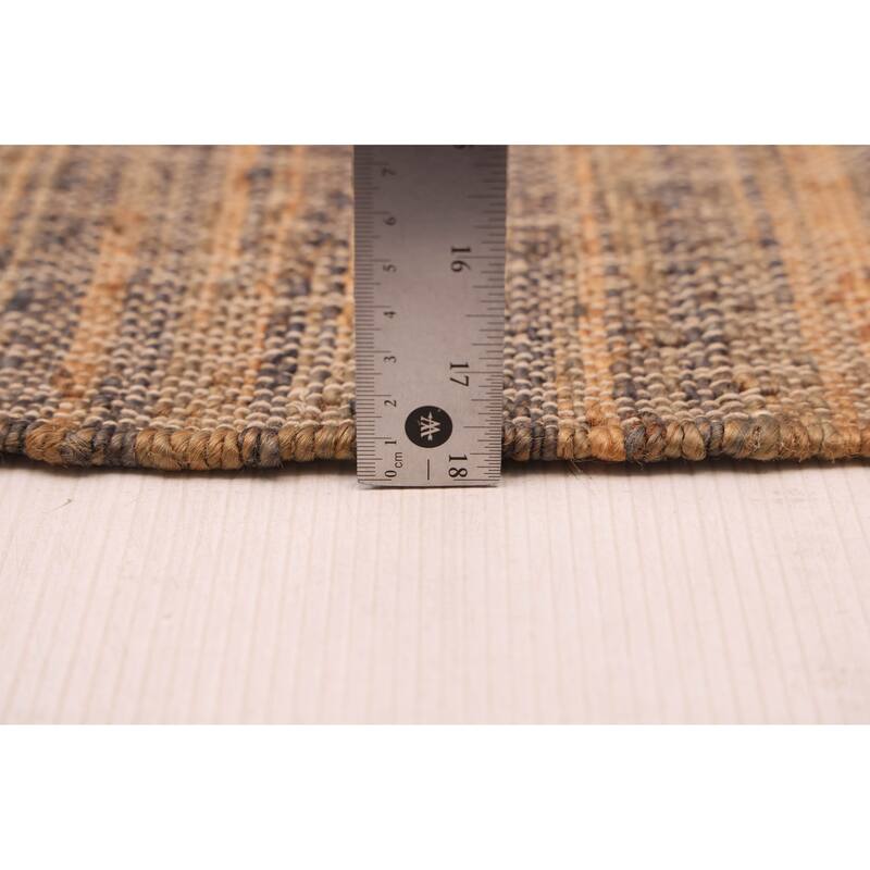 ECARPETGALLERY Flat-Weave Palas Denizli Tan Jute Kilim - 5'6 x 7'3