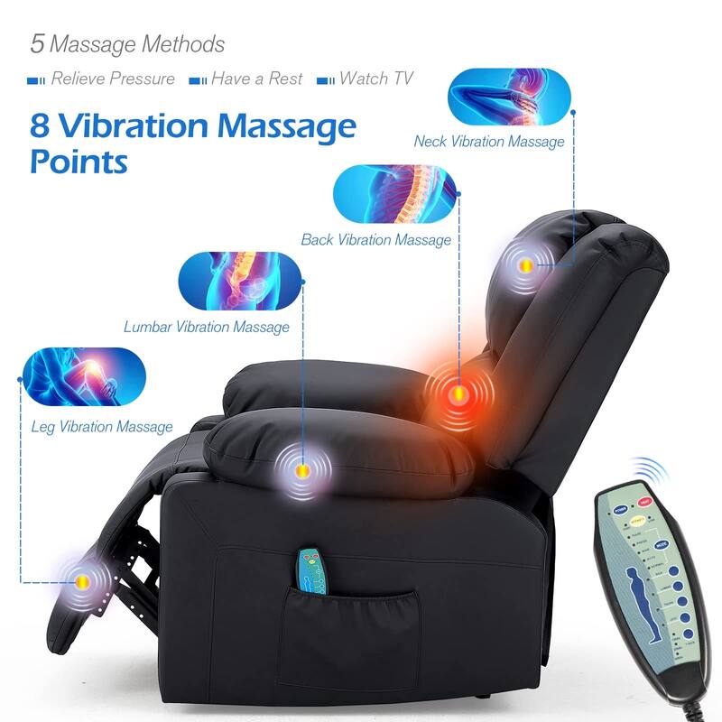 AECOJOY Massage Recliner Chairs with Heat for Living Room