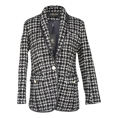 Black & White Tweed Checkers Jacket