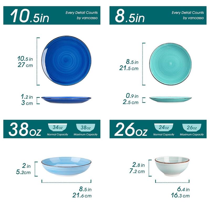 vancasso Bonita Stoneware Handpainted Multicolour Dinnerware Set