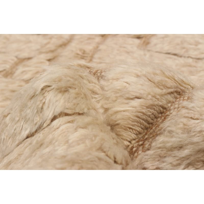 ECARPETGALLERY Hand-knotted Tangier Cream Wool Rug - 9'9 x 13'9