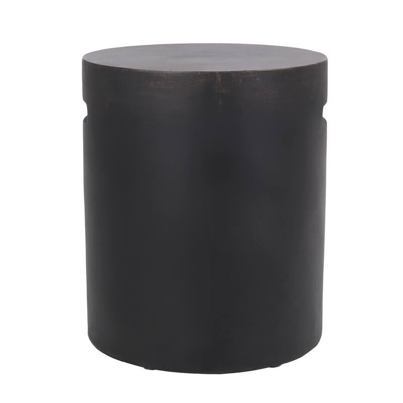 Lightweight Concrete Side Table, Copper Finish