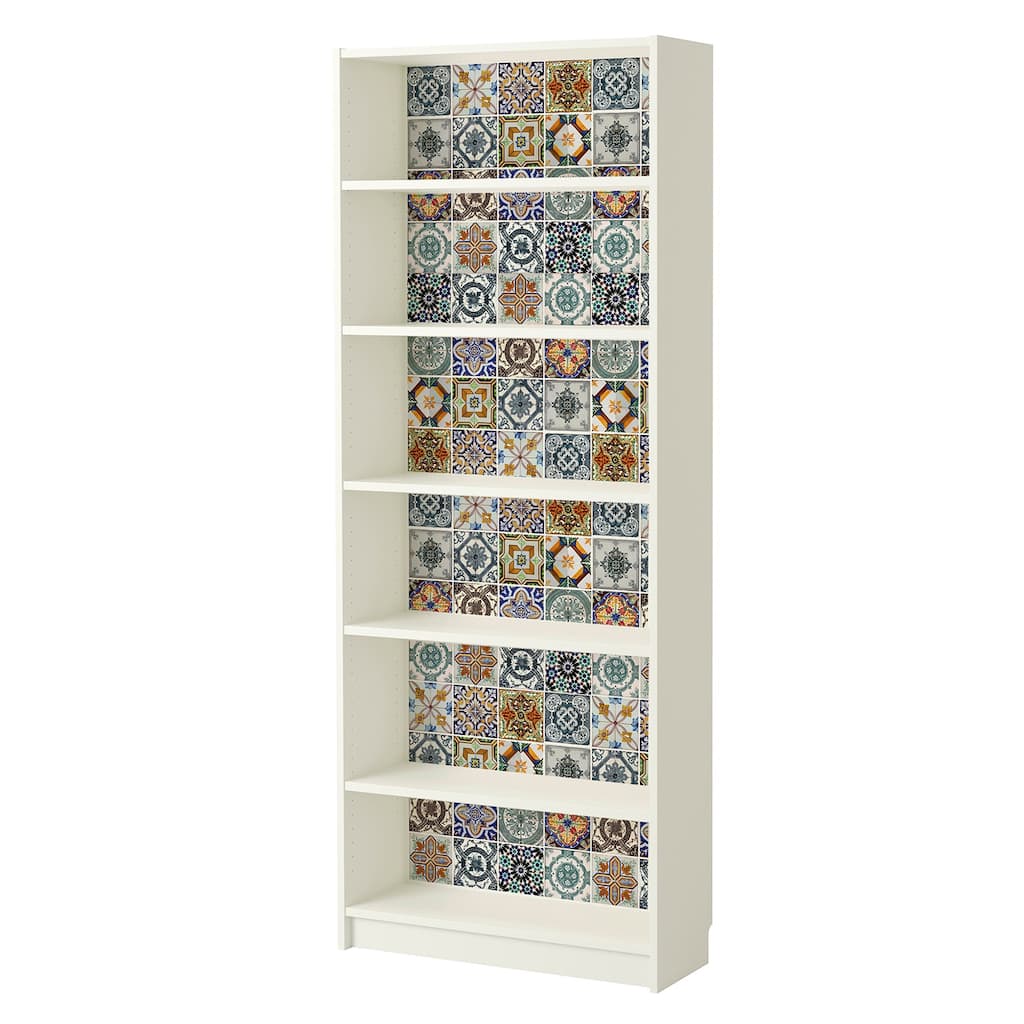 Walplus Bookcase Furniture Wrap Self-adhesive Film Talavera Tile Sticker