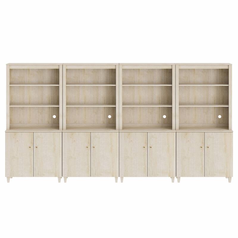Modern 71" Tall Bookcase with Shelves & Storage Cabinet for Home Office
