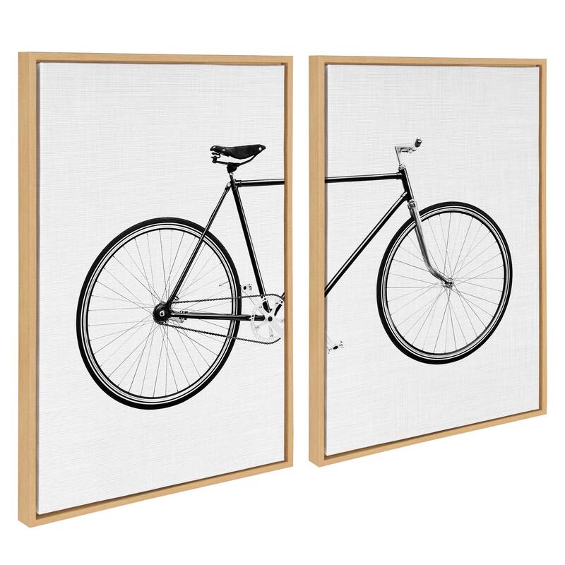 Kate and Laurel Sylvie Bicycle Canvas by Simon Te of Tai Prints